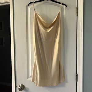 Altar’d State Champagne/ Gold Scoop Neck Dress